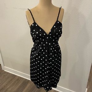 Black Polka Dot  Dress Playsuit